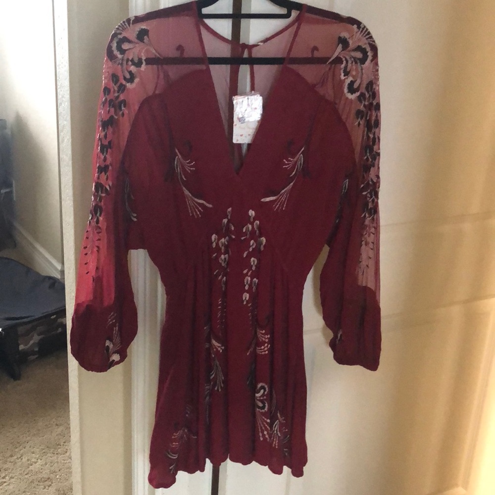 Free People sheer minidress
